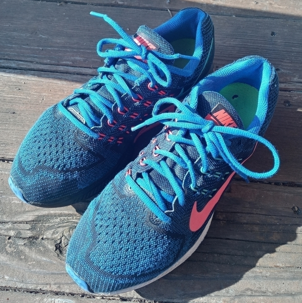 Men's Nike Zoom Structure 18 Athletic Shoes Blue,